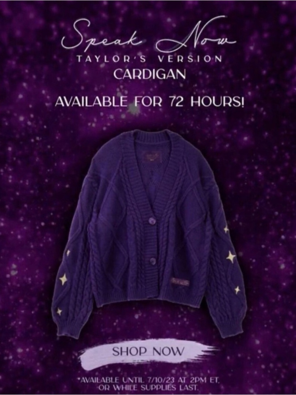 Taylor Swift Speak Now (TV) Cardigan